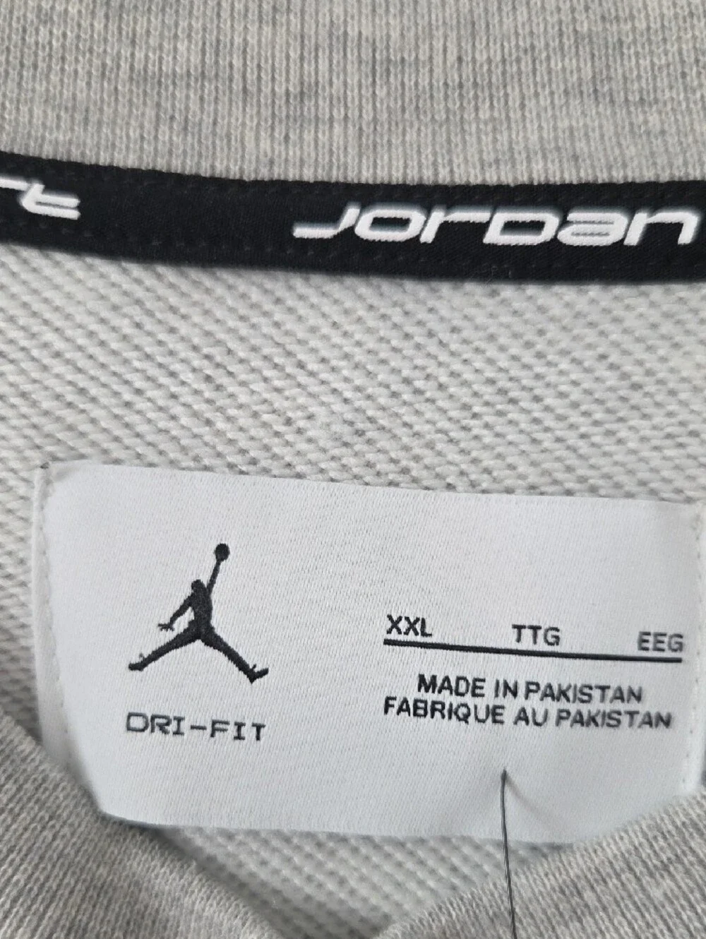 Jordan Crewneck Sweatshirt - Light Heather Gray Men XXL Dri-fit New Basketball